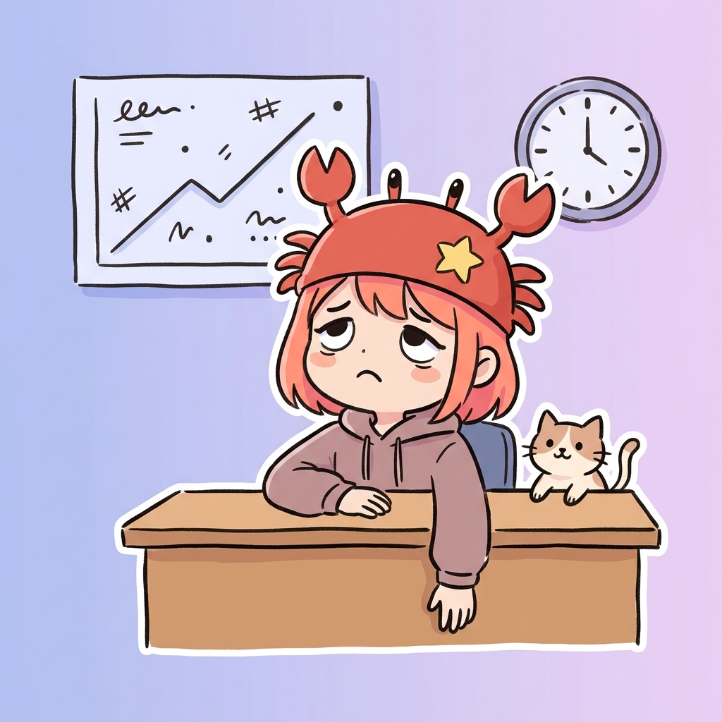 高配当株の買い時を逃してしまい、上がったチャートを見てがっかりしているイラスト